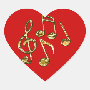 Stickers Coeur AMOUREUX DE LA MUSIQUE