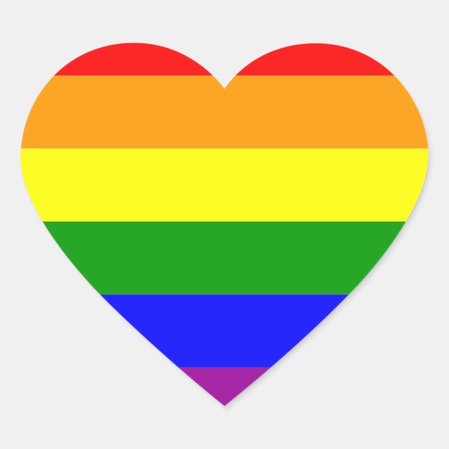 Stickers Coeur arc-en-ciel (Devant)
