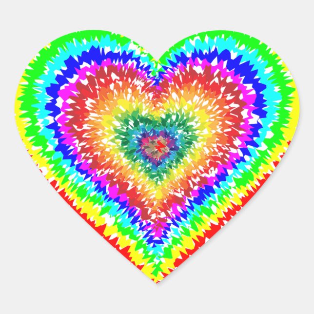 Stickers Coeur arc-en-ciel (Devant)