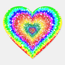 Stickers Coeur arc-en-ciel