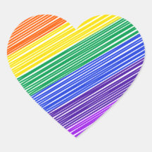 Stickers Coeur arc-en-ciel