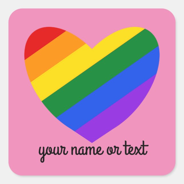 Stickers Coeur arc-en-ciel #1 (Devant)