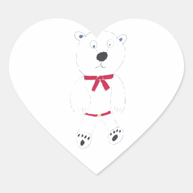Stickers Coeur Barry Bear (Devant)