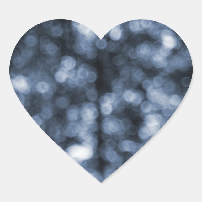 Stickers Coeur Bleu Bokeh (Devant)
