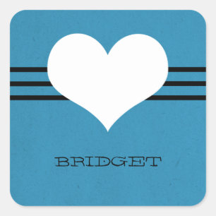 Stickers Coeur bleu moderne