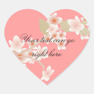 Stickers Coeur Cerise Blossom