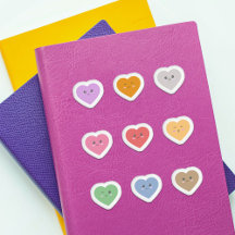 Stickers Coeur coloré joli ensemble