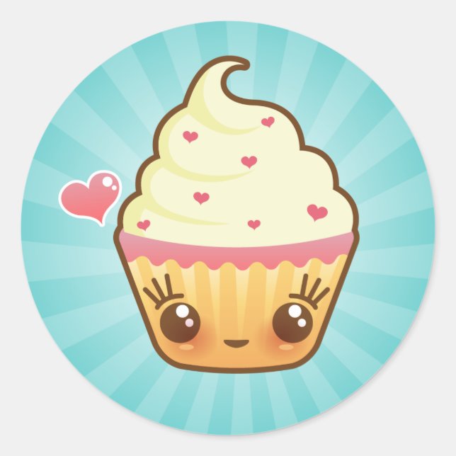 Stickers Coeur CuppyCakes (Devant)