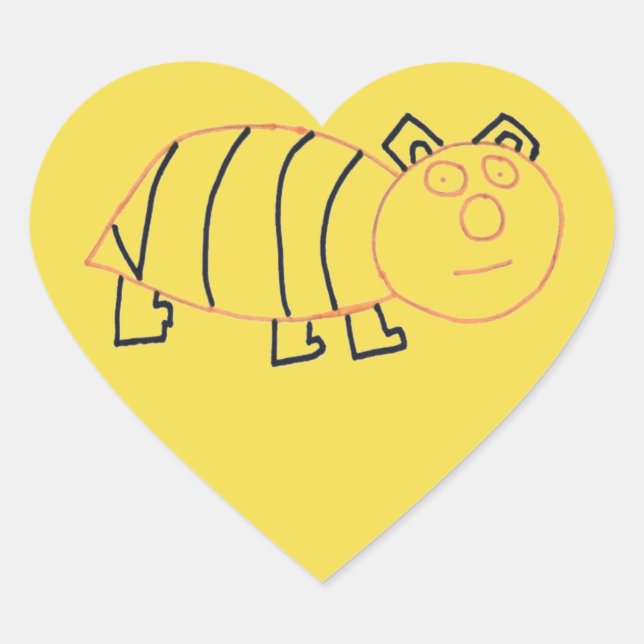 Stickers Coeur d'abeille (Devant)