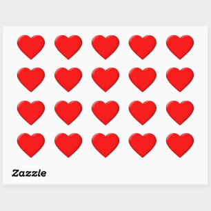 Stickers Coeur d'Amour Rouge 3D