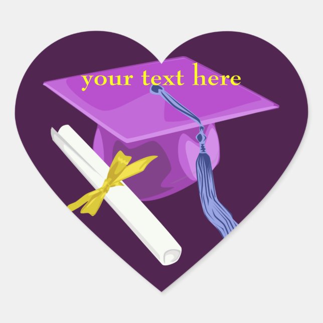 Stickers Coeur de casquette pourpre (Devant)