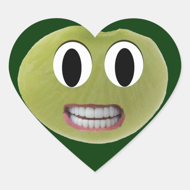 Stickers Coeur de Lima Bean souriant (Devant)