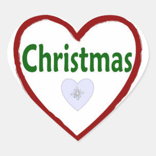 Stickers Coeur de Noël