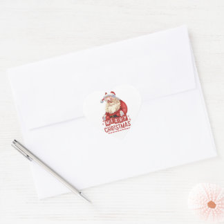 Stickers Coeur de Noël