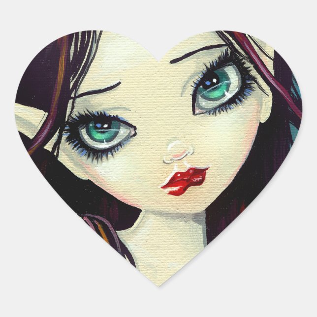 Stickers Coeur des yeux de fée (Devant)