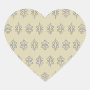 Stickers Coeur en dentelle de crème