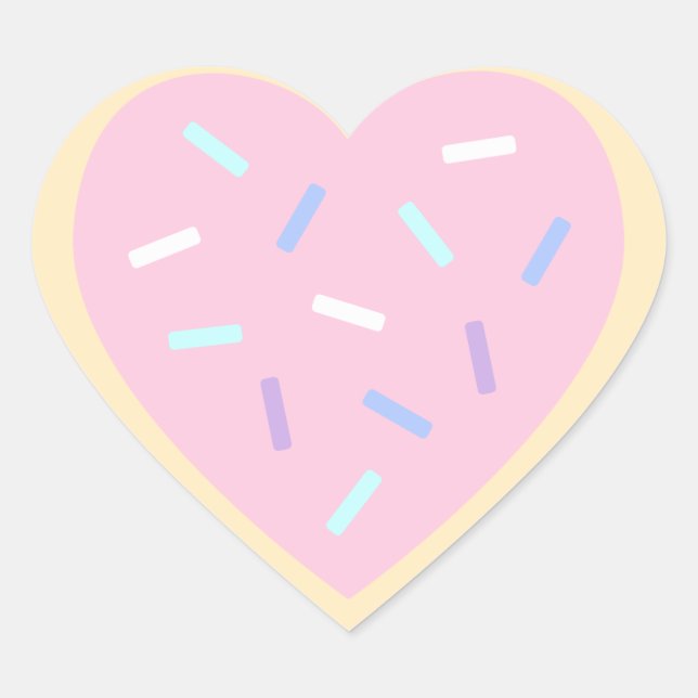 Stickers Coeur en forme de sucre Cookie (Devant)