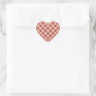 Stickers Coeur En vichy Pays Rouge