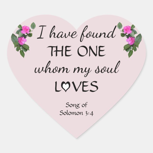 Stickers Coeur et Amour Bible Verse (Devant)