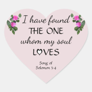 Stickers Coeur et Amour Bible Verse