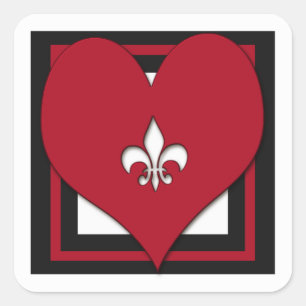 Stickers Coeur Fleur de Lis