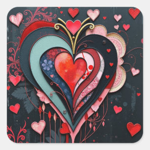 Stickers Coeur gothique