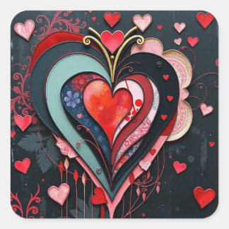 Stickers Coeur gothique