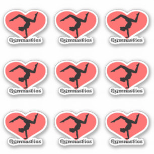 Stickers Coeur Gymnastique
