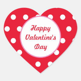 Stickers Coeur Heureuse Sainte-Valentin (Rouge et 