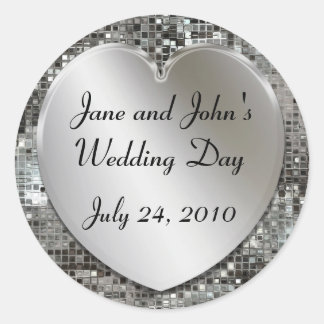 Stickers Coeur mariage Et Séquins