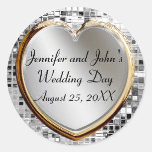 Stickers Coeur mariage Et Séquins