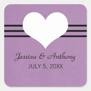 Stickers Coeur Moderne, Violet