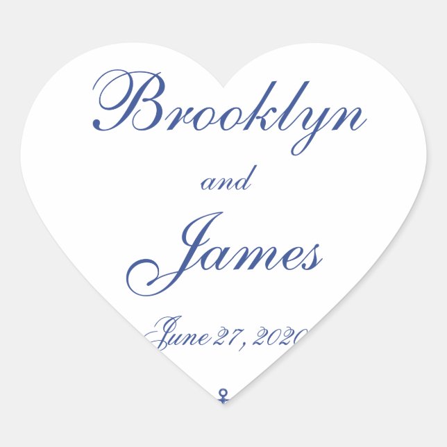 Stickers Coeur Nautique Mariage (Devant)