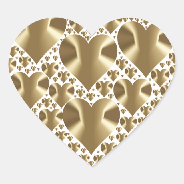 Stickers coeur OR Faux Foil (Devant)
