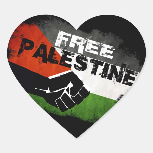 Stickers Coeur Palestine libre (Devant)