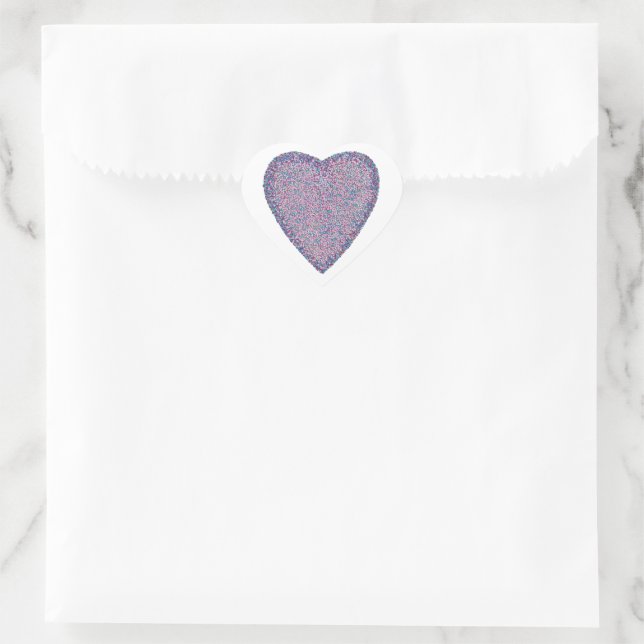 Stickers Coeur Pointillisme coloré (Sac)