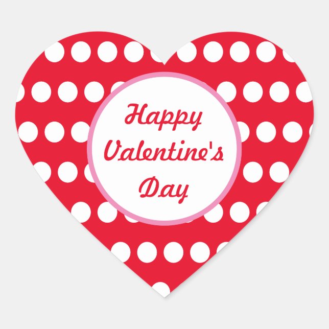 Stickers Coeur Pot Heureuse Sainte-Valentin (Devant)