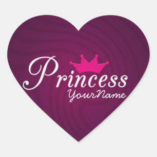 Stickers Coeur Princesse