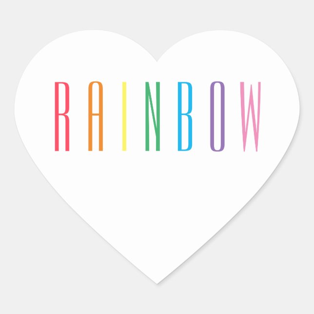 Stickers coeur RAINBOW (Devant)