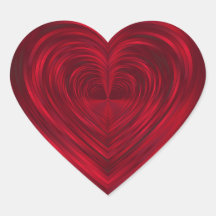 Stickers Coeur Red Faux Foil