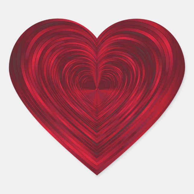 Stickers Coeur Red Faux Foil (Devant)