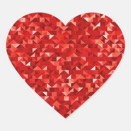 Stickers Coeur Red Faux Foil