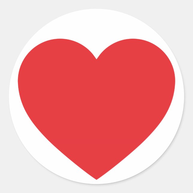 Stickers Coeur rouge unique (Devant)