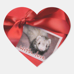 Stickers Coeur Valentine Ferret