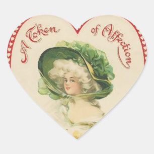 Stickers Coeur Valentine vintage