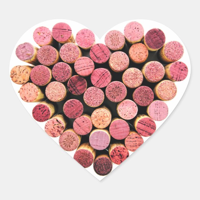 Stickers Coeur Vin Cork (Devant)