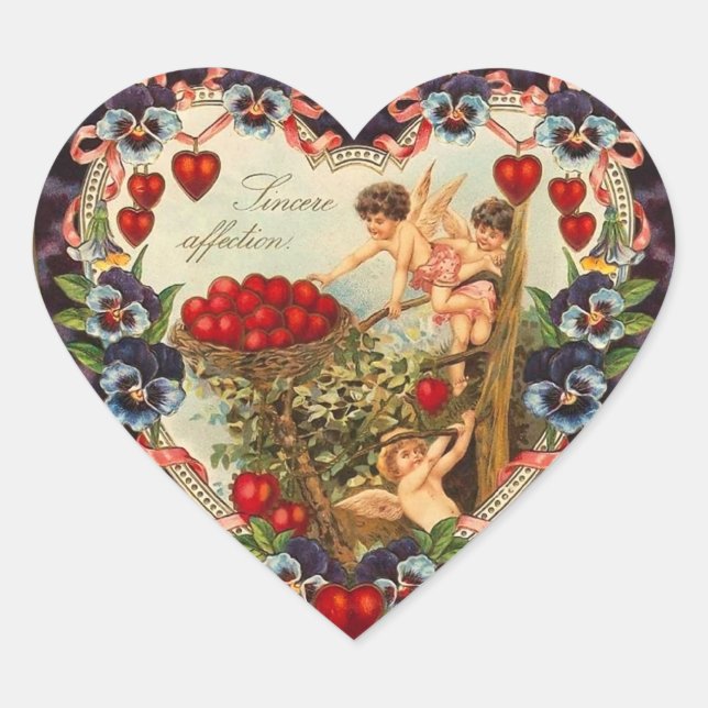 Stickers Coeur vintage (Devant)
