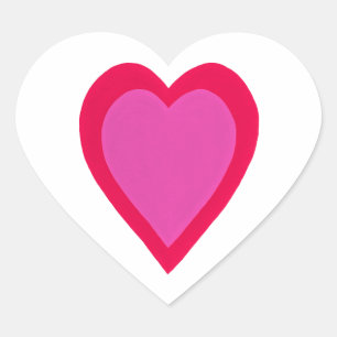 Stickers Coeurs rose rouge
