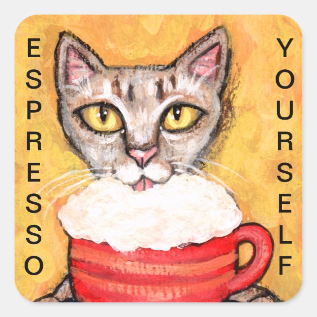 Stickers Collection de chats Abyssinian amusant (Devant)