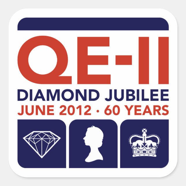 Stickers commémoratifs Jubilé de diamant (Devant)